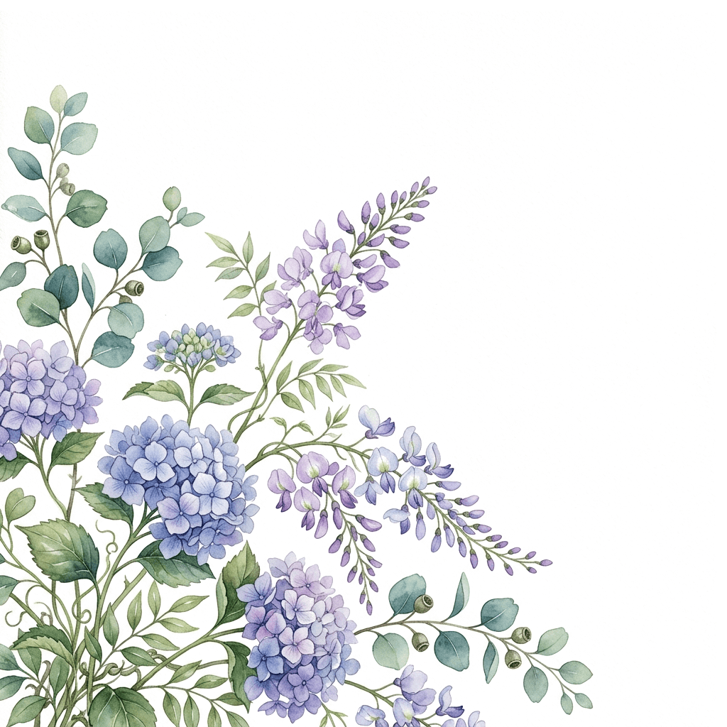 Decorazione floreale fondo sinistra